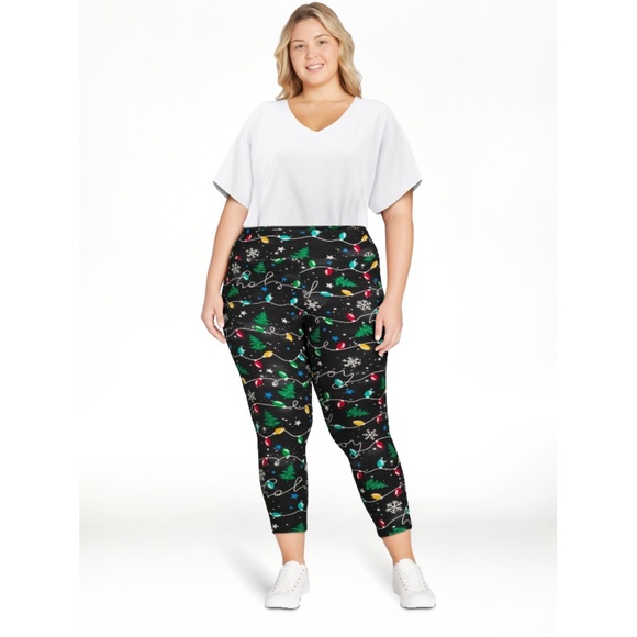 Terra and Sky Women’s Plus Size String Lights Leggings Size 1X (16W-18W) NEW - Picture 2 of 10